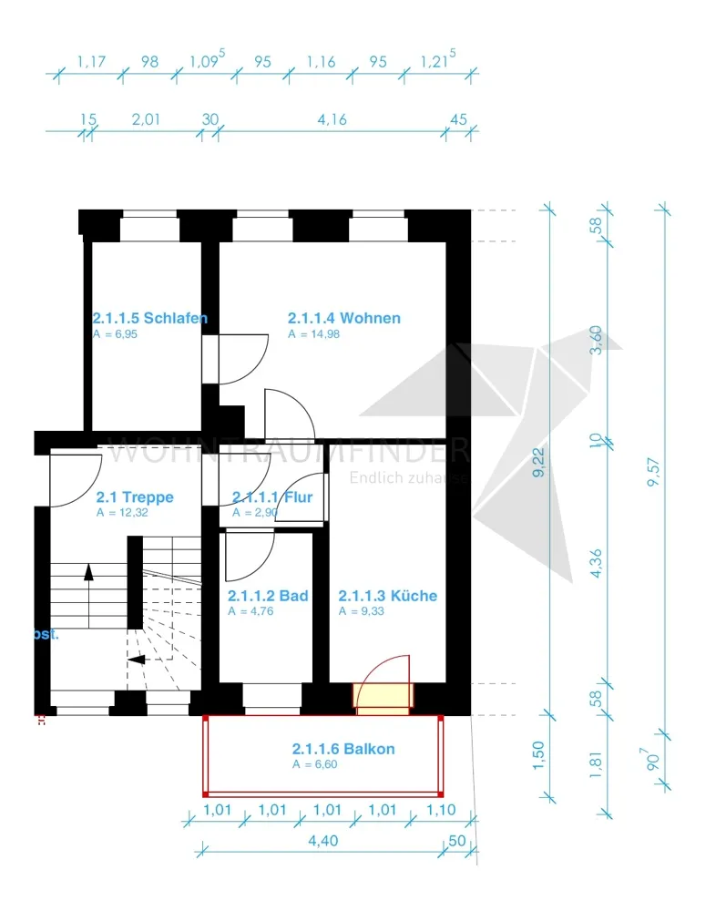 2 Zimmer Wohnung mit 41 m² in Zwickau – Bild 10