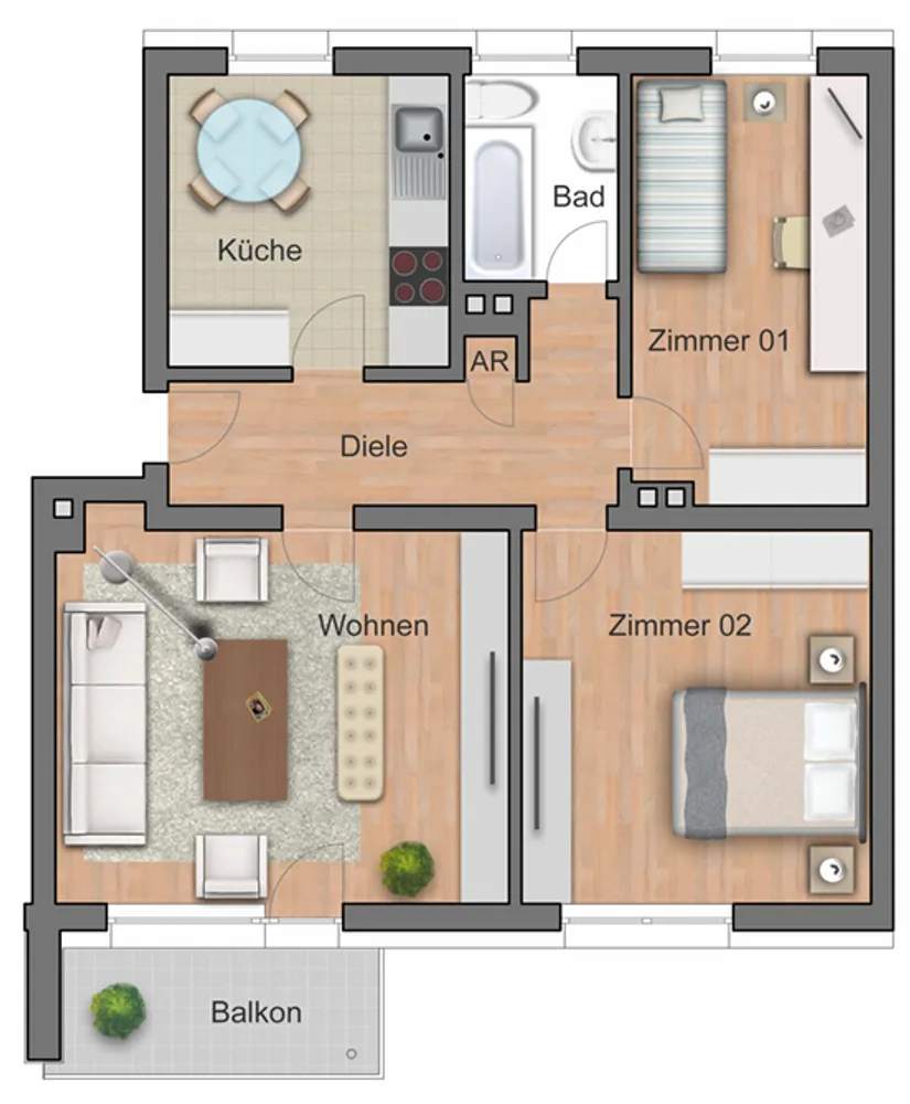 3 Zimmer Wohnung mit 79 m² in Siegen – Bild 2
