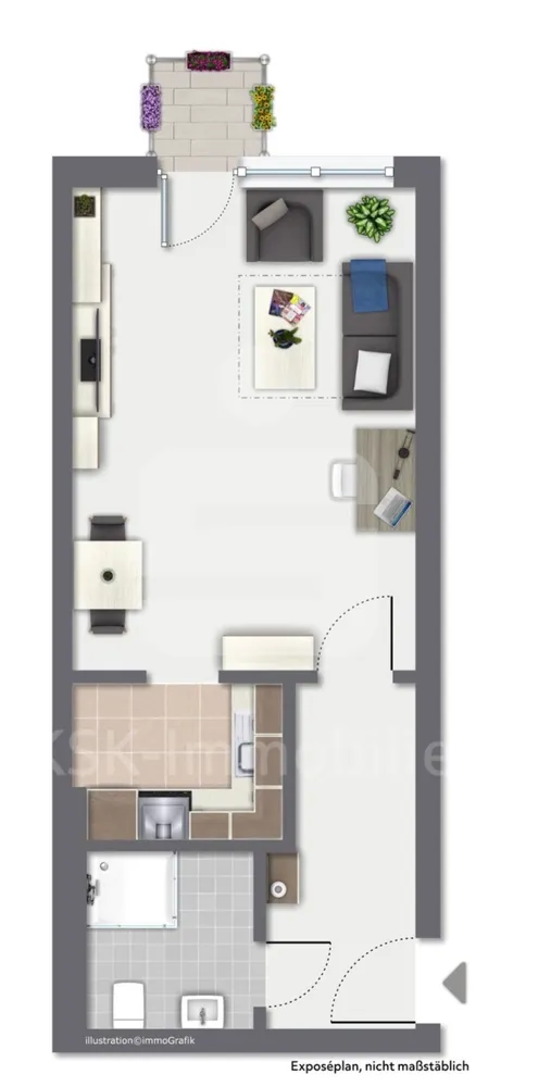 1 Zimmer Wohnung mit 32 m² in Köln – Bild 7