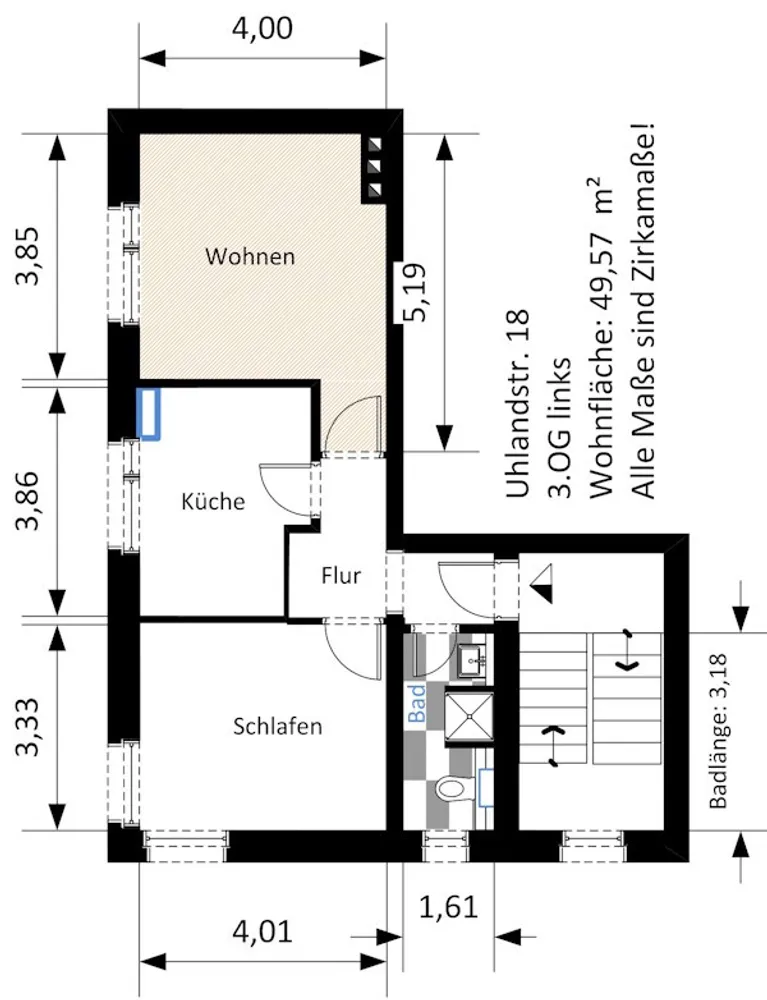 2 Zimmer Wohnung mit 50 m² in Altenburg – Bild 5