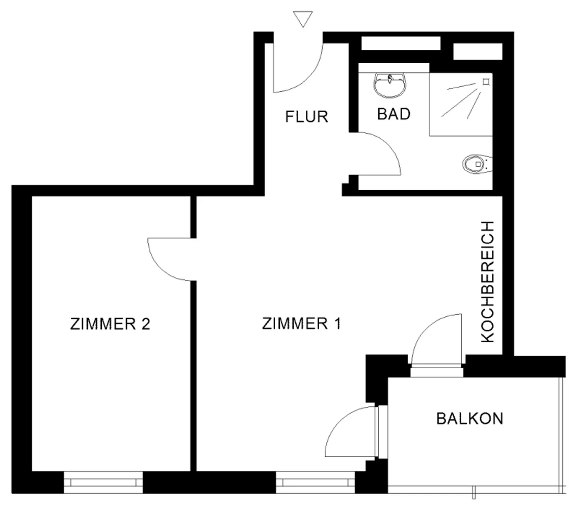 2 Zimmer Wohnung mit 52 m² in Nürnberg – Bild 3
