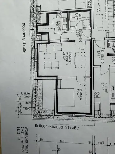 2 room apartment with 55 m² in Darmstadt – Photo 3