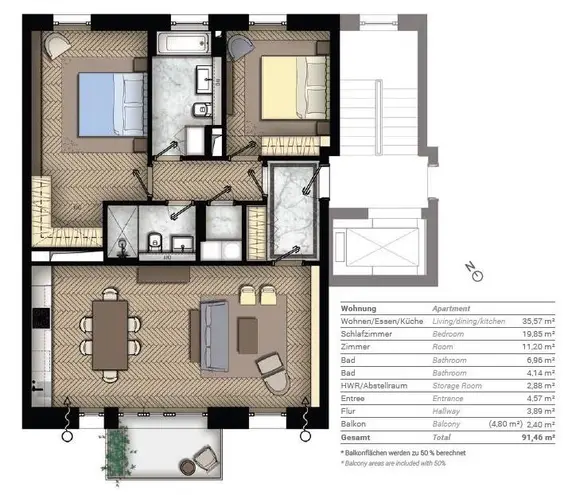 3 Zimmer Wohnung mit 92 m² in Berlin – Bild 11