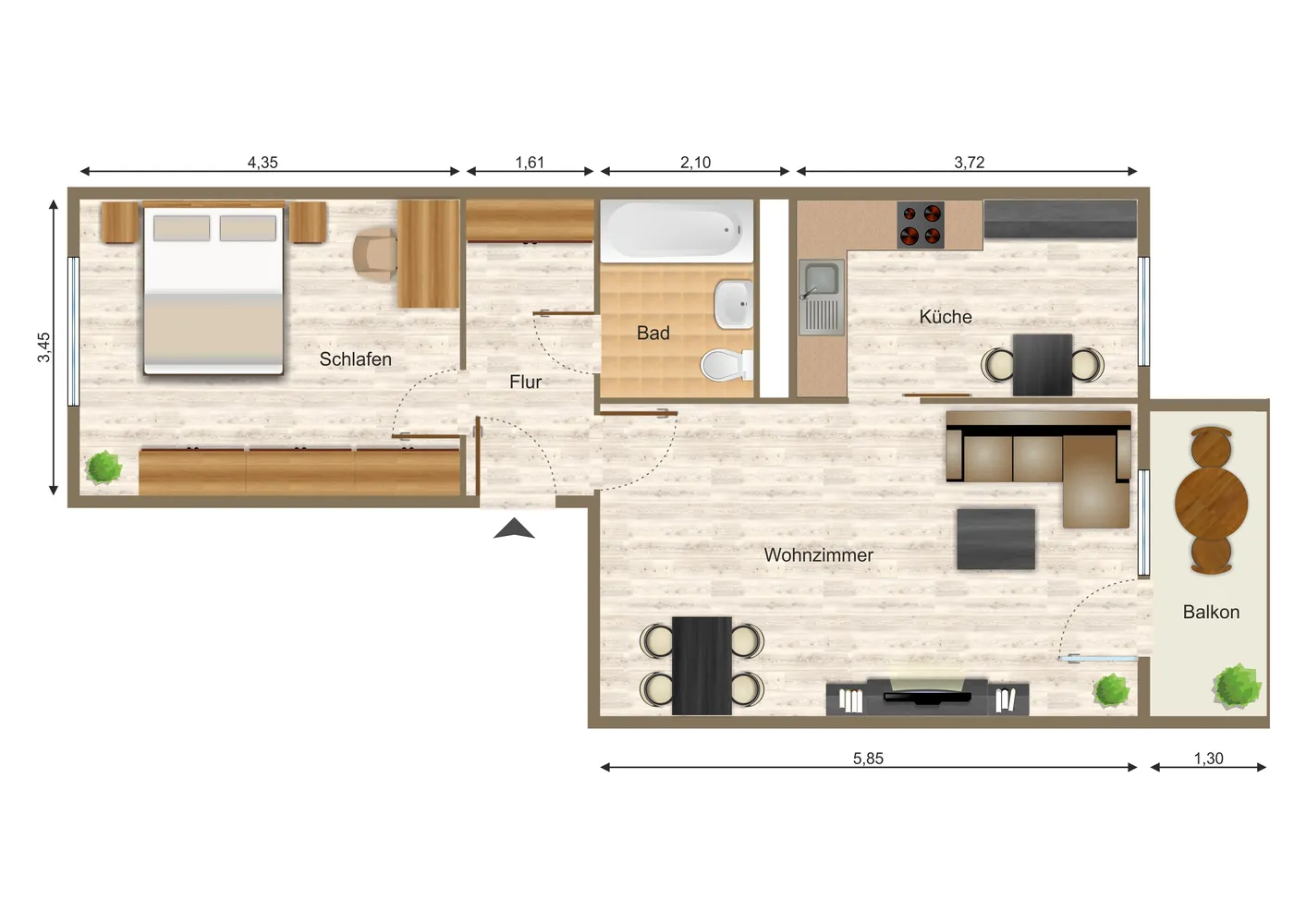 2 Zimmer Wohnung mit 55 m² in Gera – Bild 5