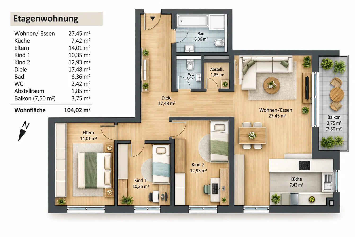 4 Zimmer Wohnung mit 104 m² in Garmisch-Partenkirchen – Bild 4