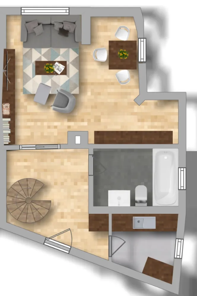 1 Zimmer Wohnung mit 66 m² in Dresden – Bild 2