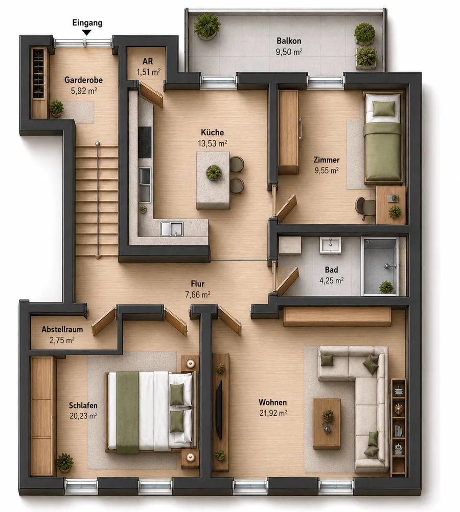 3 Zimmer Wohnung mit 96 m² in Halle (Saale) – Bild 8