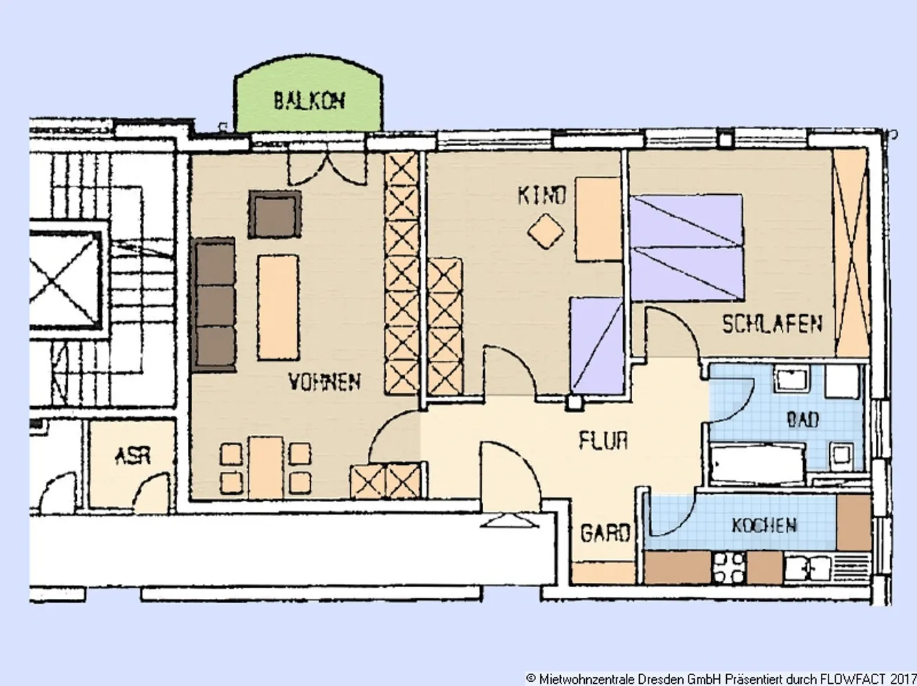 3 Zimmer Wohnung mit 75 m² in Dresden – Bild 2