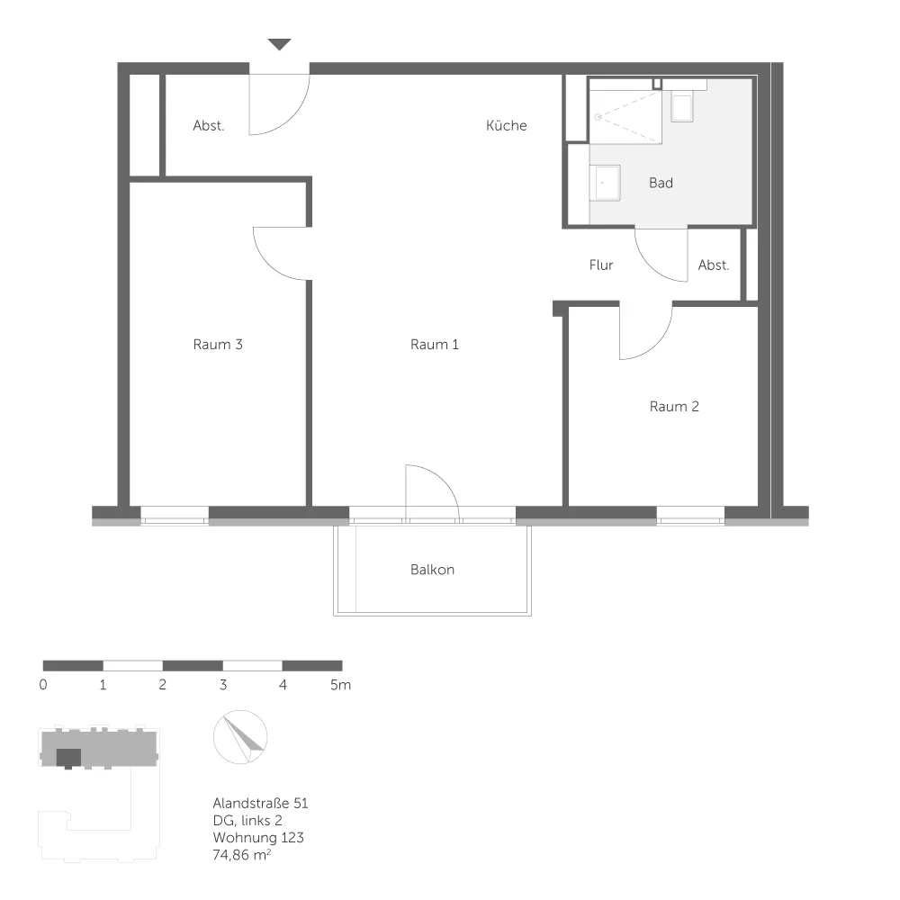 3 Zimmer Wohnung mit 75 m² in Berlin – Bild 8