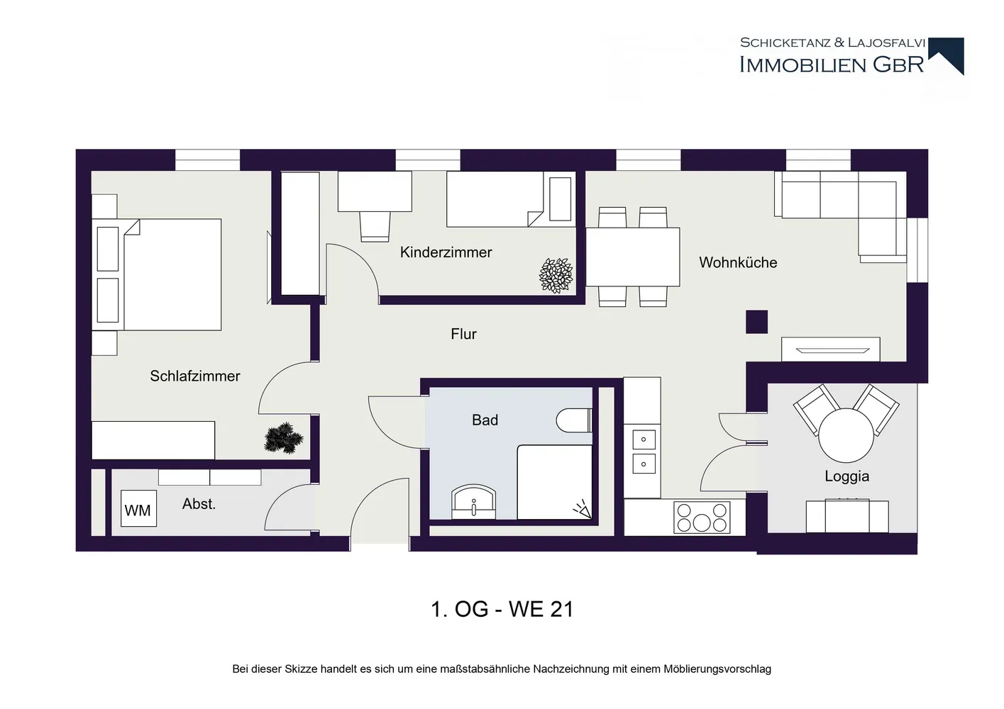 3 Zimmer Wohnung mit 70 m² in Leipzig – Bild 2