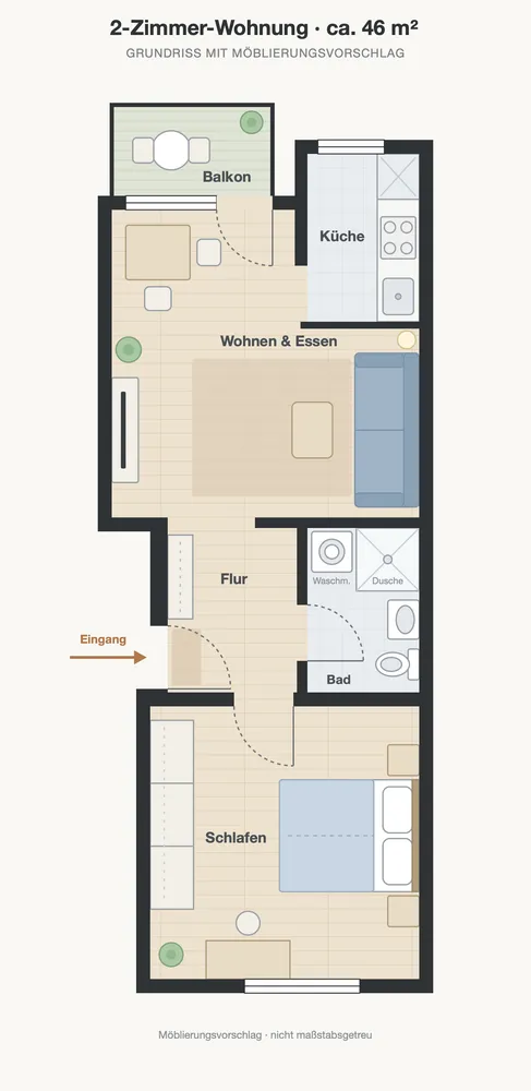 2 Zimmer Wohnung mit 46 m² in Mannheim – Bild 9