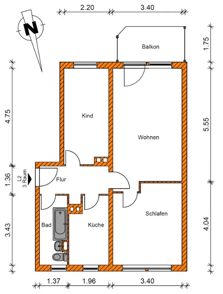 3 room apartment with 58 m² in Magdeburg – Photo 3