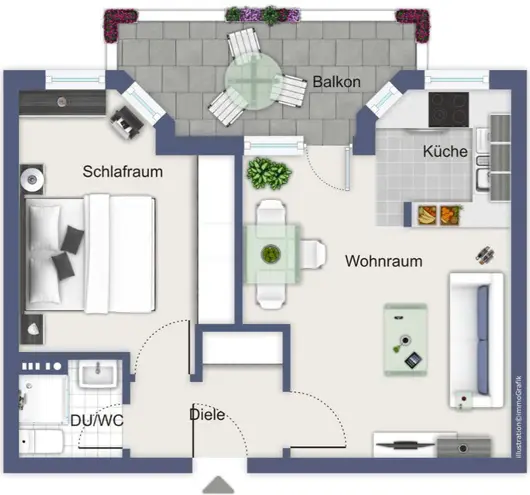 2 Zimmer Wohnung mit 47 m² in Düsseldorf – Bild 8