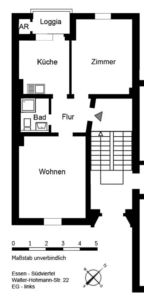 2 Zimmer Wohnung mit 54 m² in Essen – Bild 1