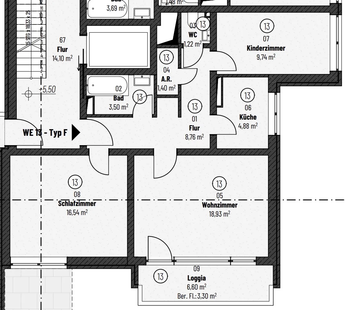 3 Zimmer Wohnung mit 68 m² in Meerbusch – Bild 1