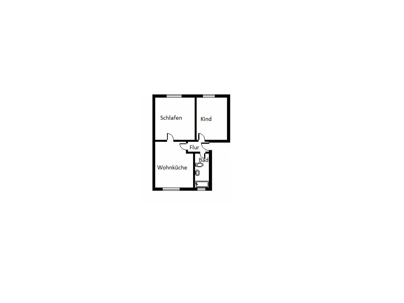 2 Zimmer Wohnung mit 46 m² in Augsburg – Bild 1