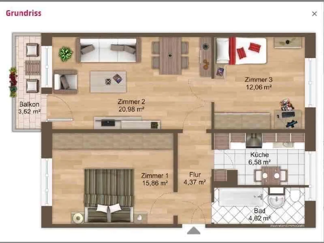 3 Zimmer Wohnung mit 66 m² in Dresden – Bild 7