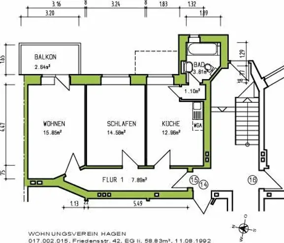 3 Zimmer Wohnung mit 59 m² in Hagen – Bild 5