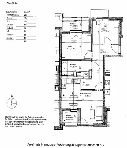 3 Zimmer Wohnung mit 70 m² in Hamburg – Bild 8