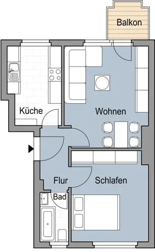 2 Zimmer Wohnung mit 43 m² in Berlin – Bild 2