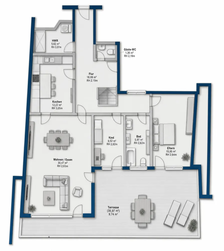 3 Zimmer Wohnung mit 116 m² in Lingen (Ems) – Bild 12
