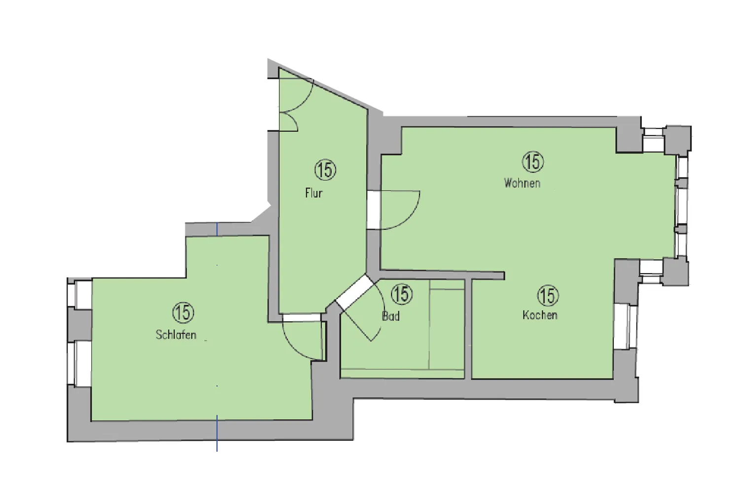 2 Zimmer Wohnung mit 55 m² in Leipzig – Bild 2