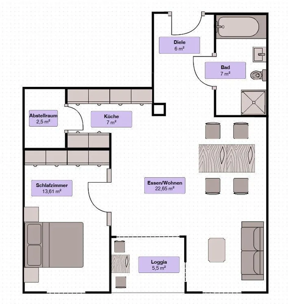 2 Zimmer Wohnung mit 63 m² in Kehl – Bild 2