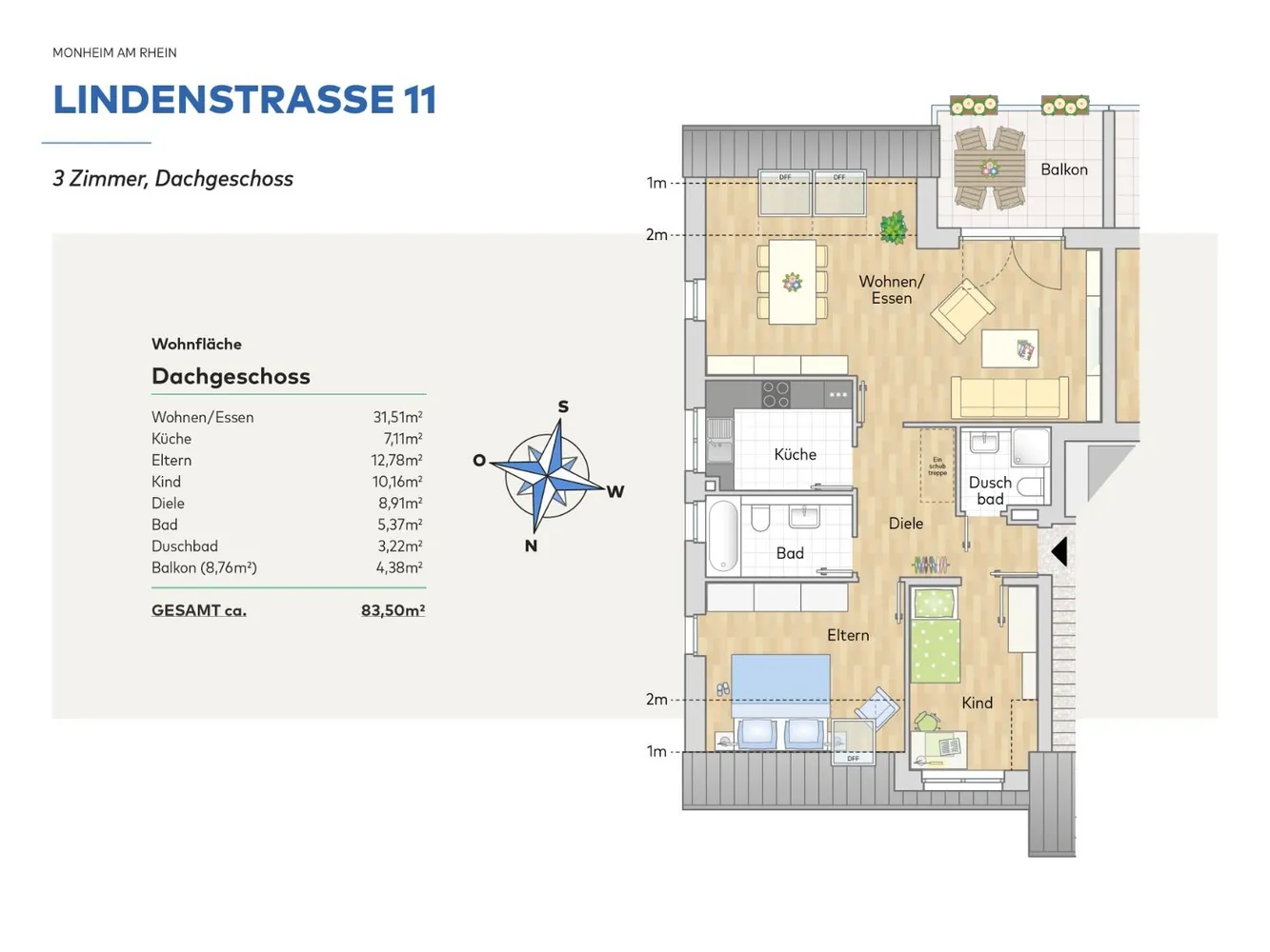 3 room apartment with 84 m² in Monheim am Rhein – Photo 4