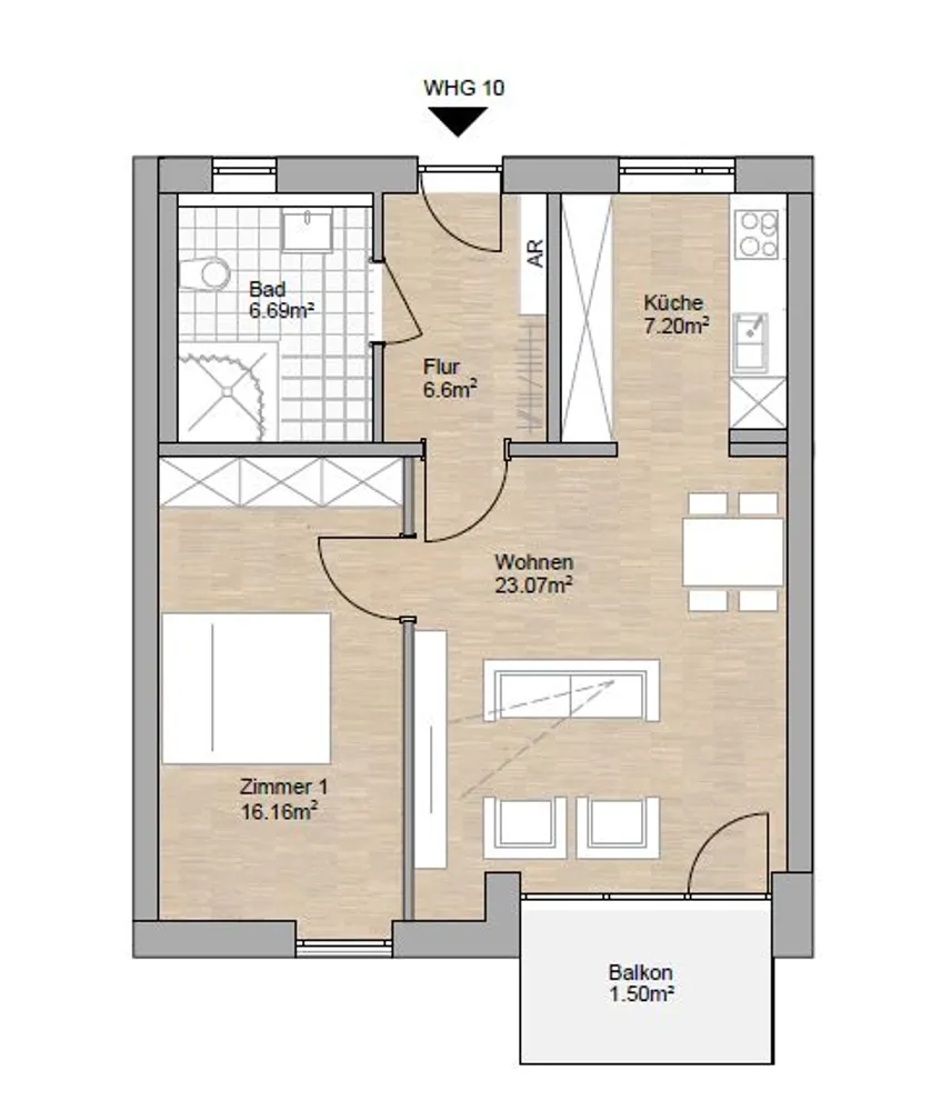 2 Zimmer Wohnung mit 61 m² in Bielefeld – Bild 11
