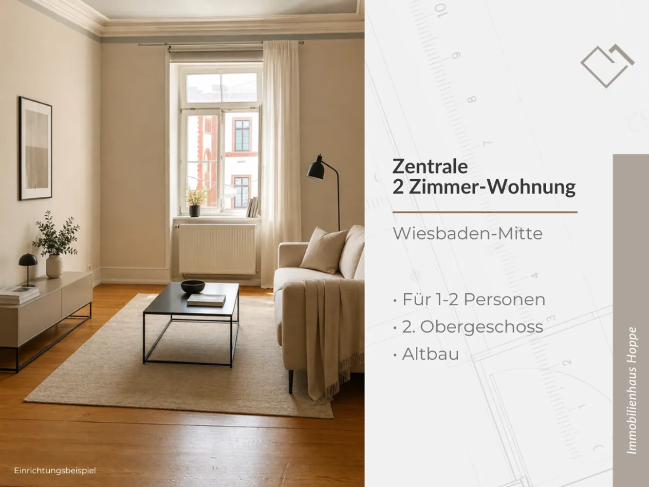 2 Zimmer Wohnung mit 54 m² in Wiesbaden – Bild 1