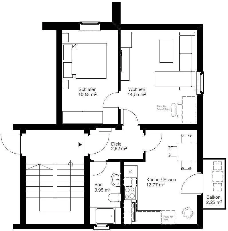 2 Zimmer Wohnung mit 45 m² in Augsburg – Bild 7