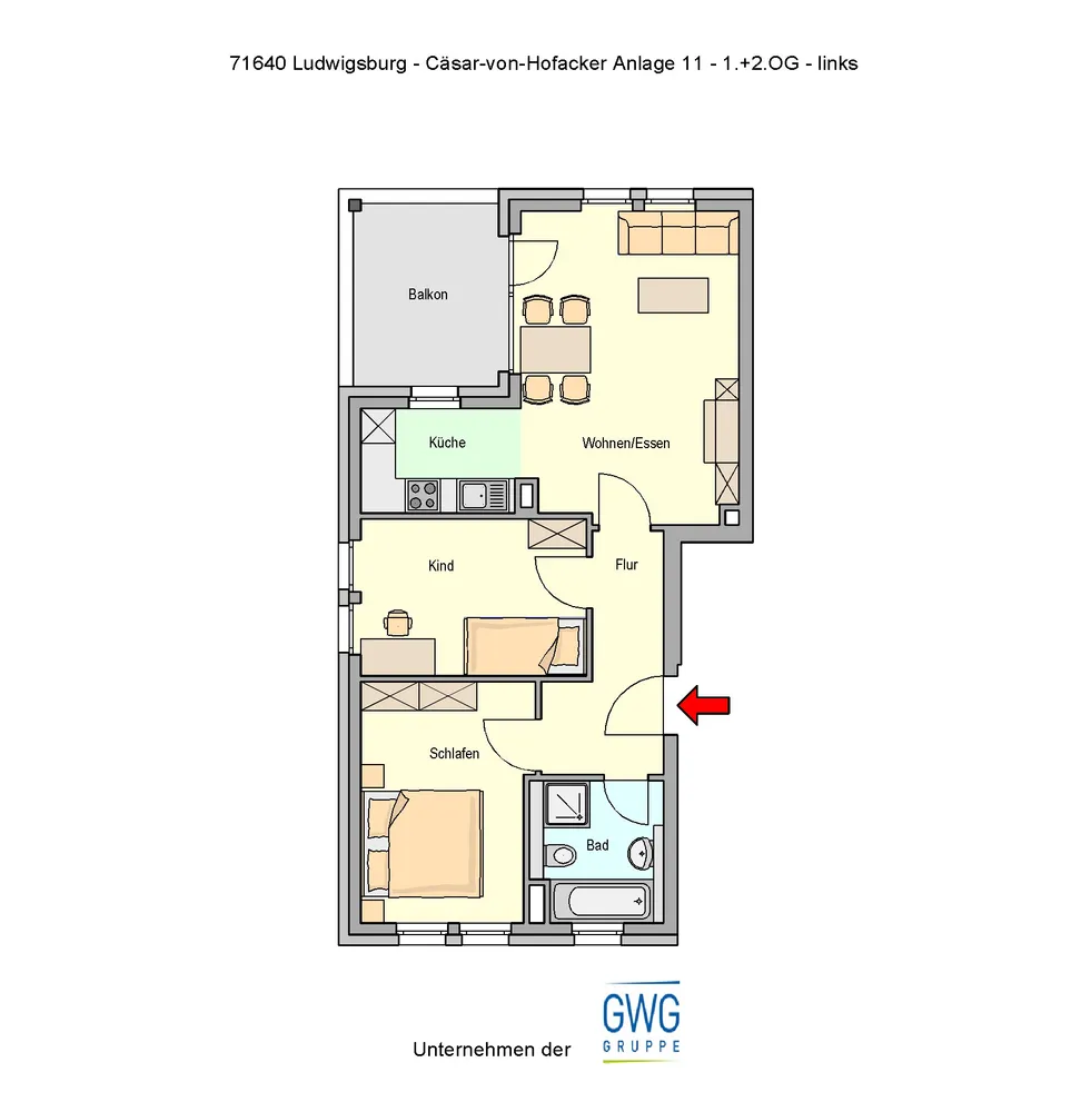3 Zimmer Wohnung mit 61 m² in Ludwigsburg – Bild 11