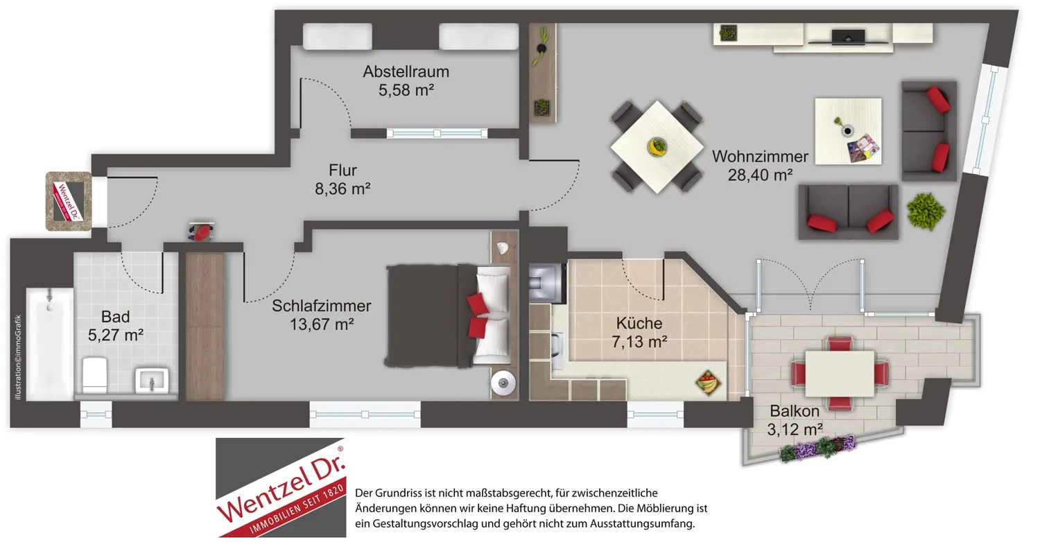 2 room apartment with 72 m² in Hamburg – Photo 5