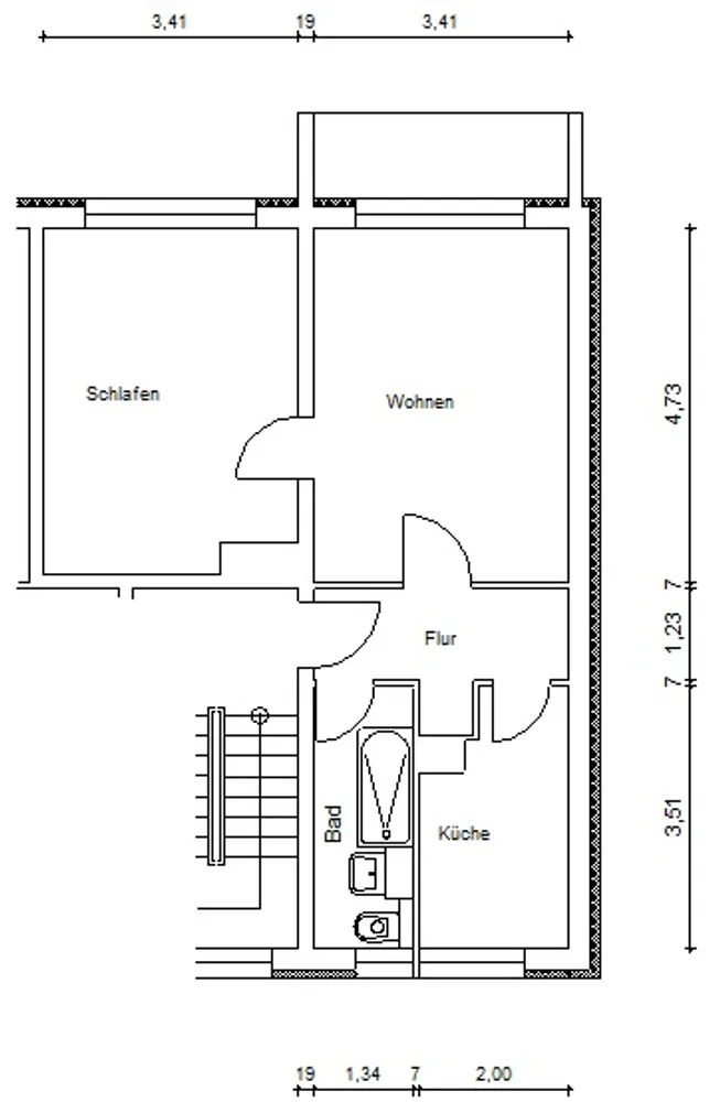 3 Zimmer Wohnung mit 60 m² in Weißenfels – Bild 12