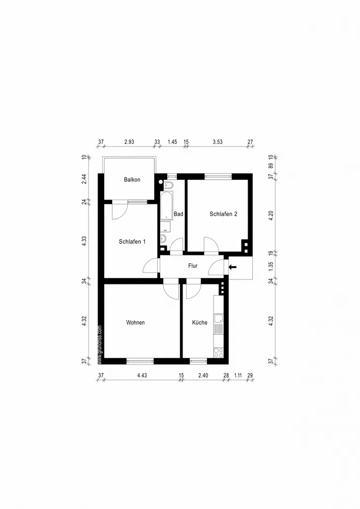 3 room apartment with 69 m² in Magdeburg – Photo 3