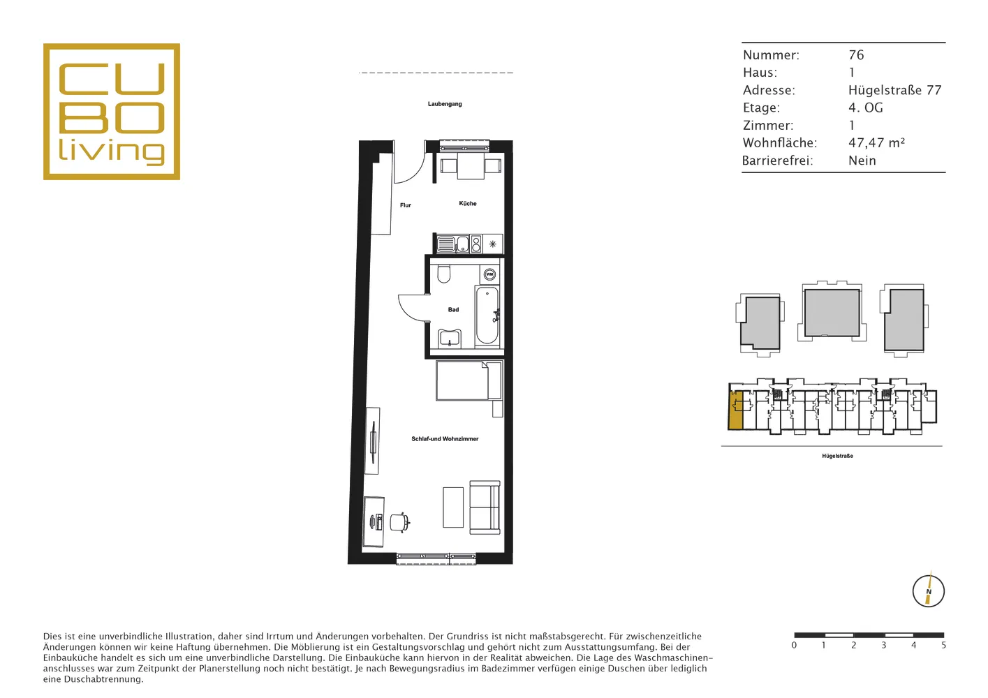 1 Zimmer Wohnung mit 47 m² in Darmstadt – Bild 7