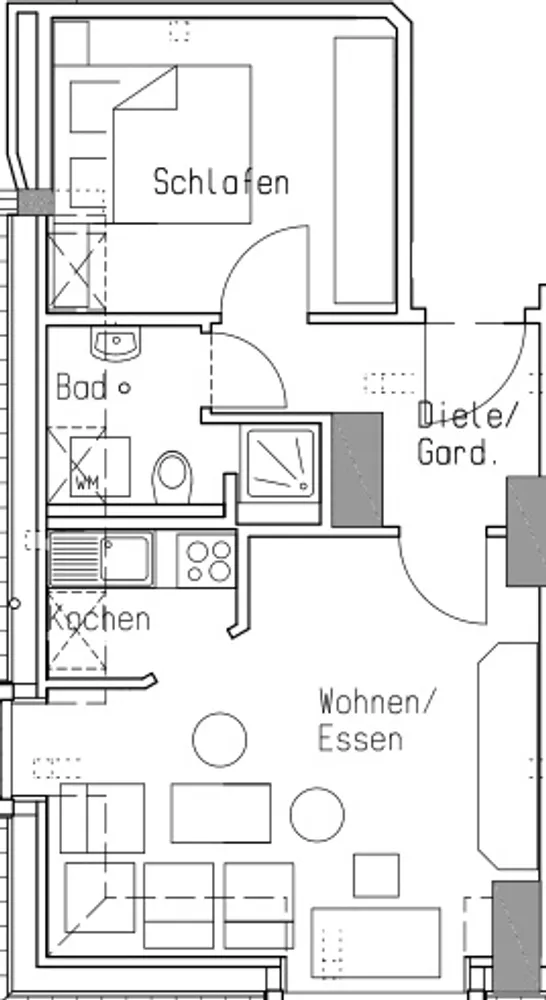 2 room apartment with 38 m² in Augsburg – Photo 6