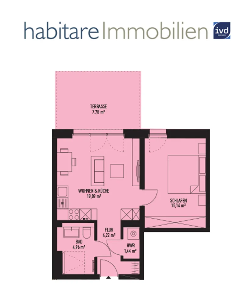 2 room apartment with 53 m² in Königs Wusterhausen – Photo 4