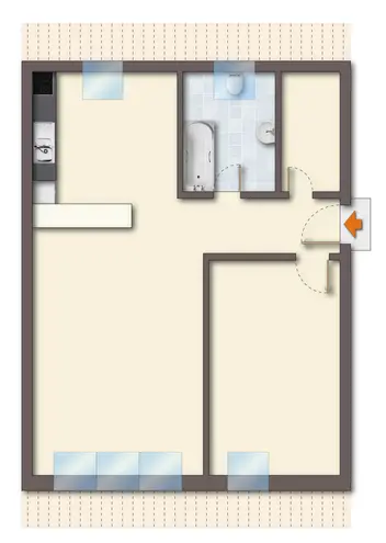 2 Zimmer Wohnung mit 42 m² in Hannover – Bild 12