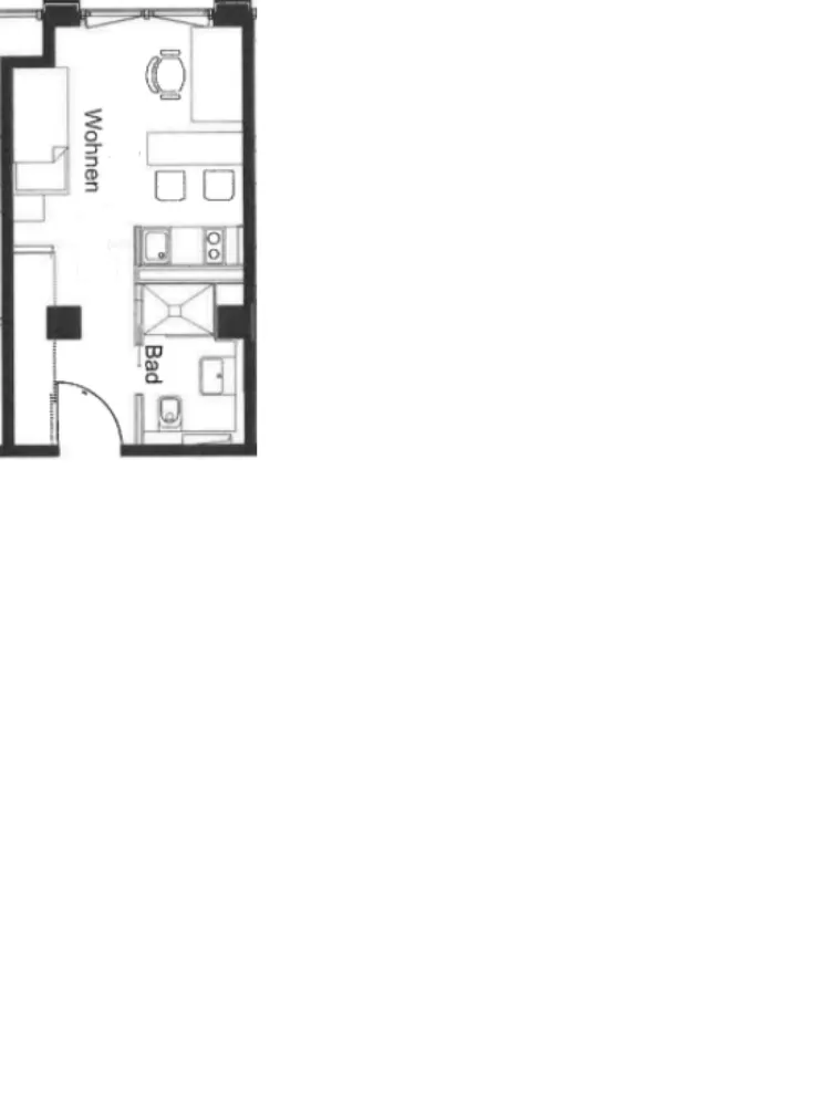 1 Zimmer Wohnung mit 23 m² in München – Bild 1