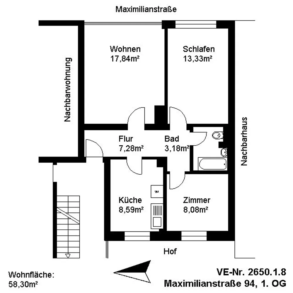 3 room apartment with 58 m² in Pforzheim – Photo 5