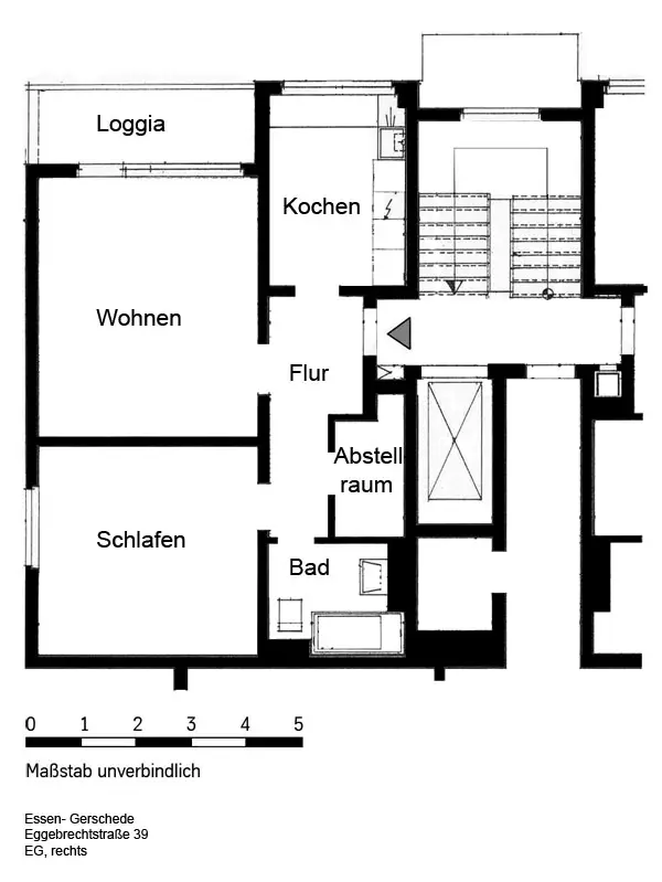 2 Zimmer Wohnung mit 58 m² in Essen – Bild 2