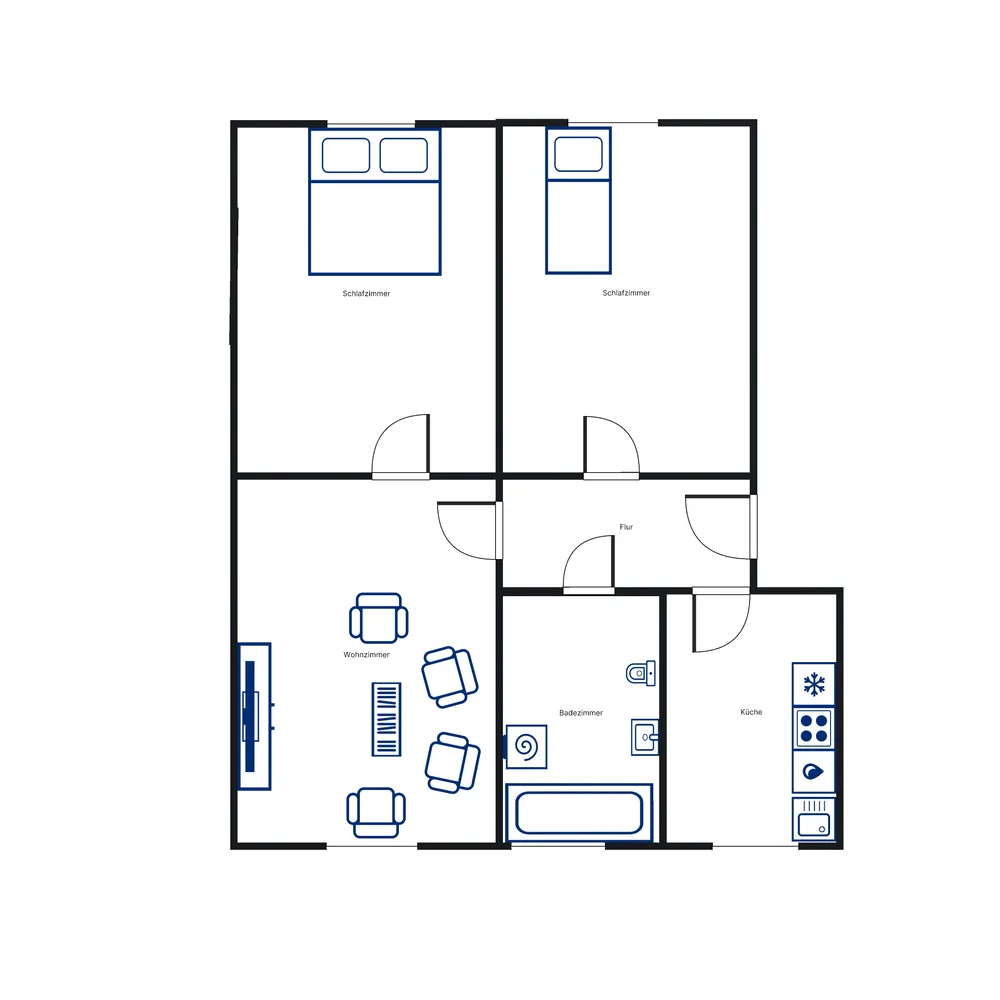 3 Zimmer Wohnung mit 58 m² in Kassel – Bild 2
