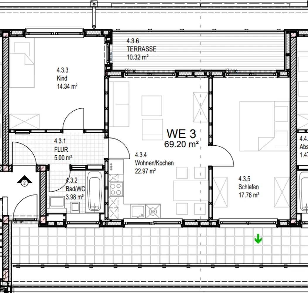 3 Zimmer Wohnung mit 69 m² in Düsseldorf – Bild 7