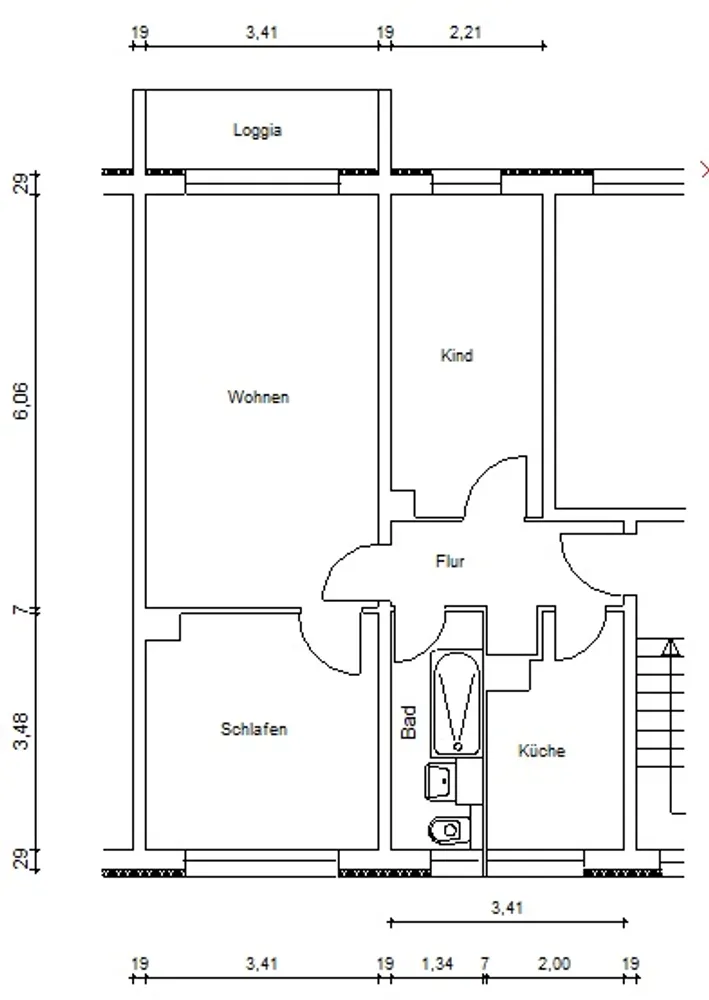 3 Zimmer Wohnung mit 58 m² in Weißenfels – Bild 8