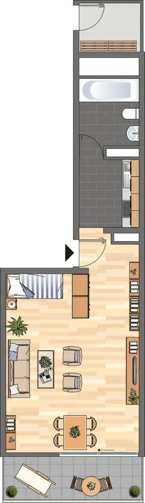 1 Zimmer Wohnung mit 41 m² in Ludwigshafen am Rhein – Bild 3