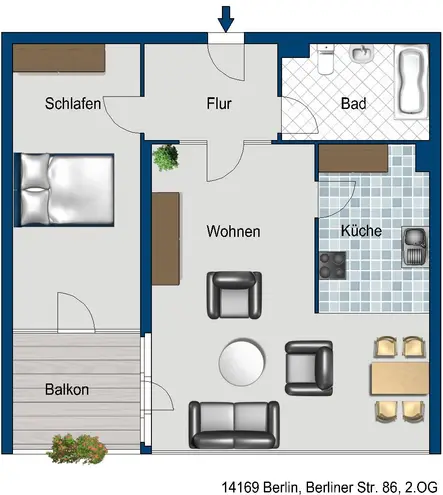 2 Zimmer Wohnung mit 70 m² in Berlin – Bild 2