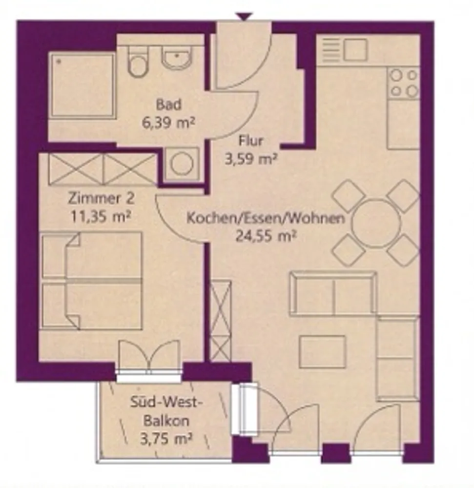 2 room apartment with 47 m² in Berlin – Photo 11