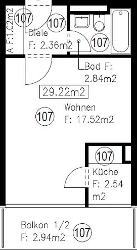 1 Zimmer Wohnung mit 30 m² in München – Bild 11