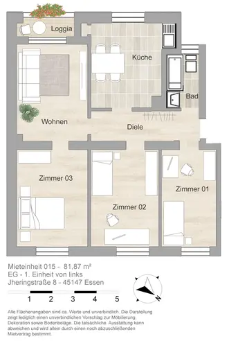 4 Zimmer Wohnung mit 82 m² in Essen – Bild 9